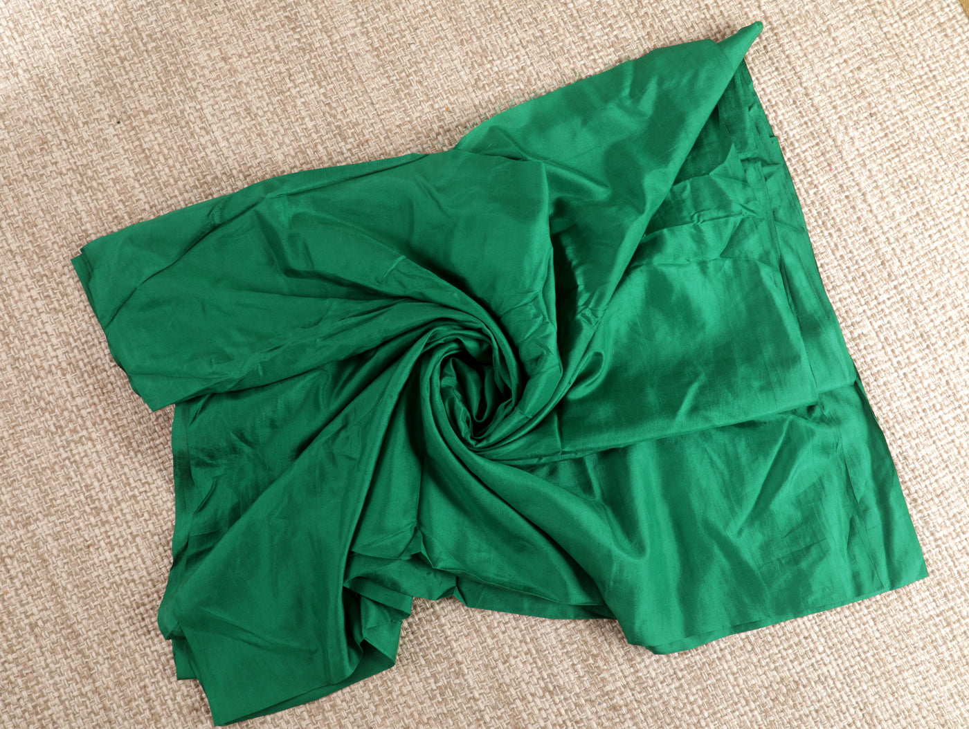 Green Pure Silk Fabric