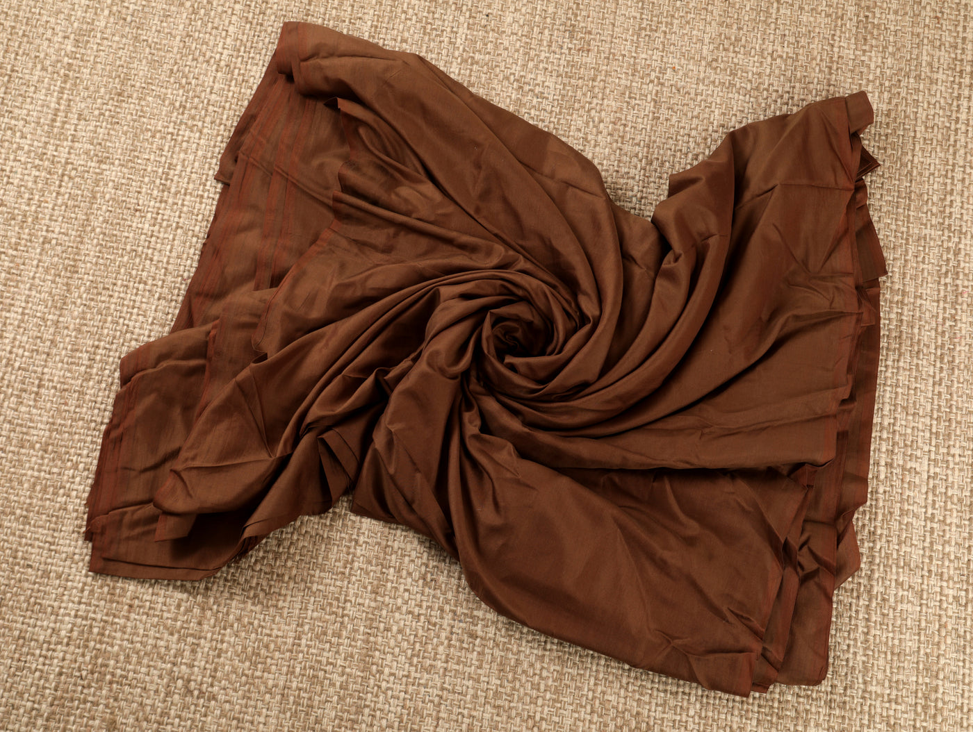 Brown Pure Silk Fabric