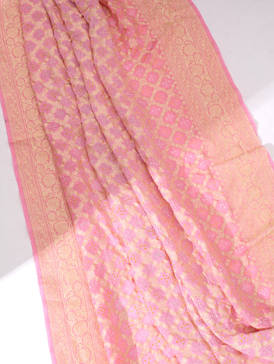Pink Bandhni Dupatta