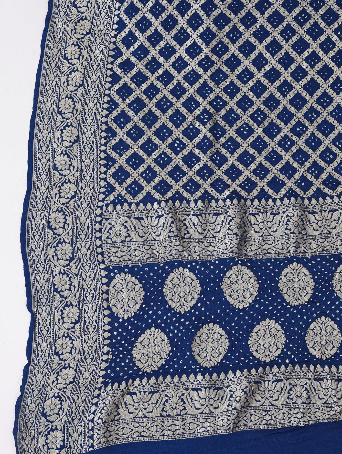 Navy Blue Bandhni Dupatta