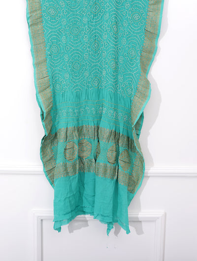 Turquoise Bandhni Dupatta