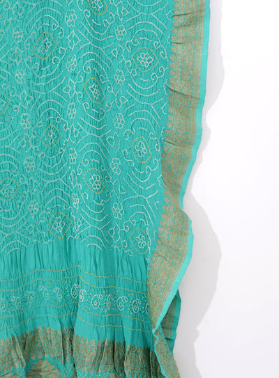 Turquoise Bandhni Dupatta