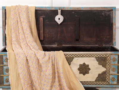 Cream with Maroon Bandhni Dupatta
