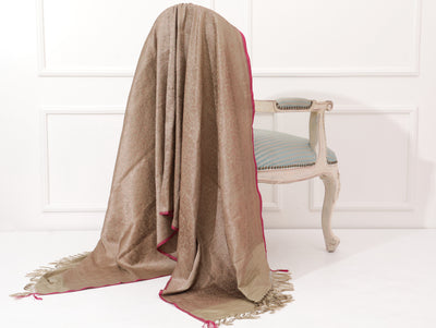 Sage Green Silk Brocade Dupatta