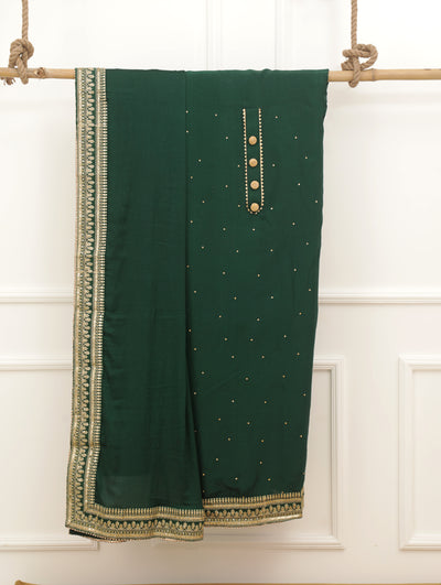 Emrald Green Unstitched Suit Set