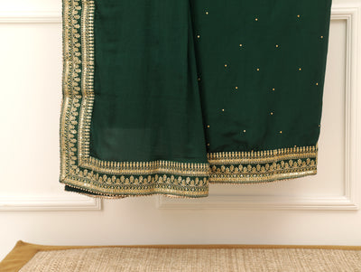 Emrald Green Unstitched Suit Set