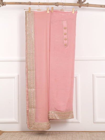 Dusty Rose Unstitched Suit Set
