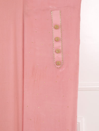 Dusty Rose Unstitched Suit Set