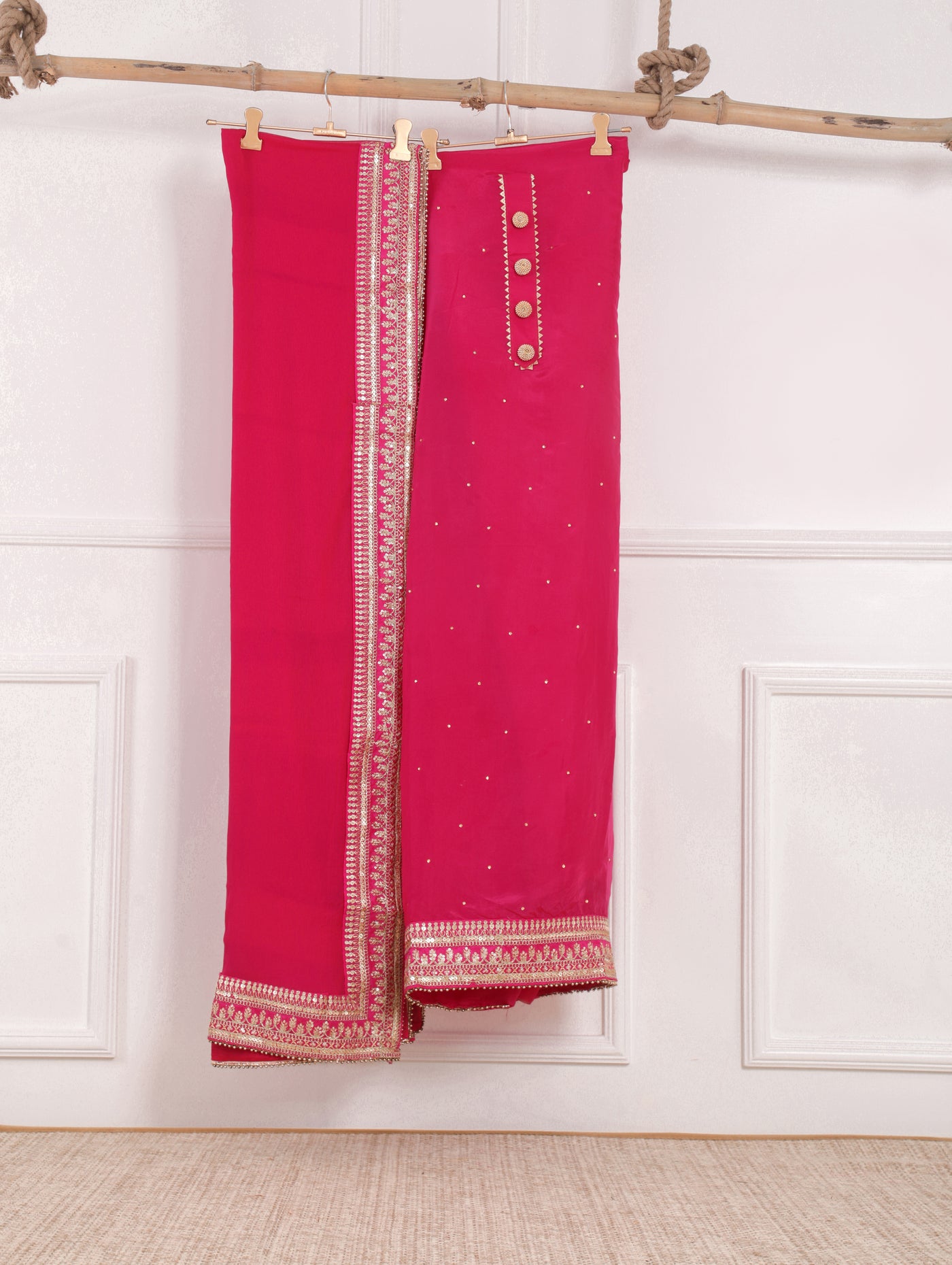 Hot Pink Unstitched Suit Set
