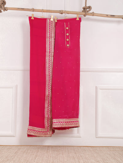 Hot Pink Unstitched Suit Set