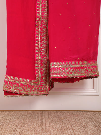 Hot Pink Unstitched Suit Set