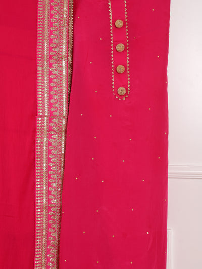 Hot Pink Unstitched Suit Set