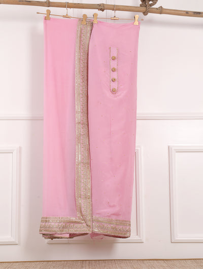 Light Pink Unstitched Suit Set