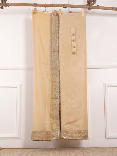 Golden Beige Unstitched Suit Set