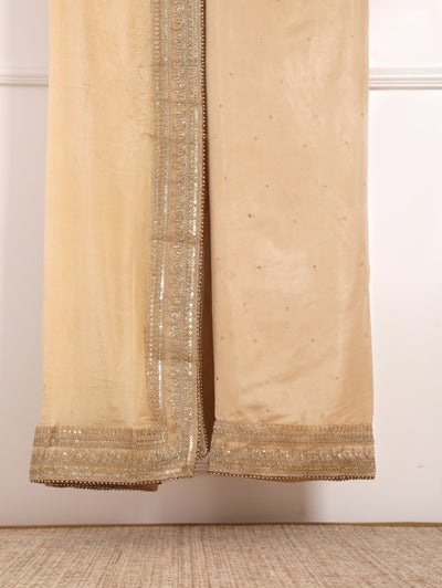 Golden Beige Unstitched Suit Set