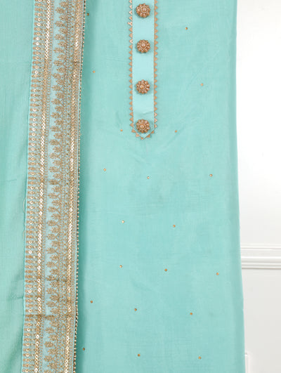 Light Blue Unstitched Suit Set