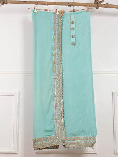 Light Blue Unstitched Suit Set
