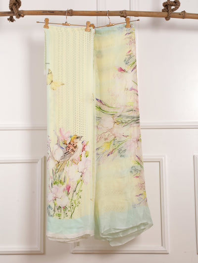 Mint Green Georgette Unstitched Suit Set