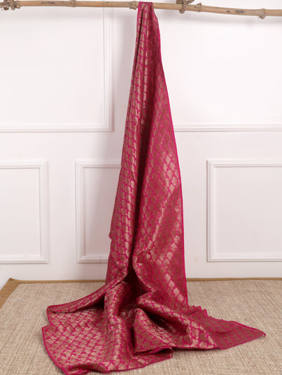Majenta Pink Brocade Fabric