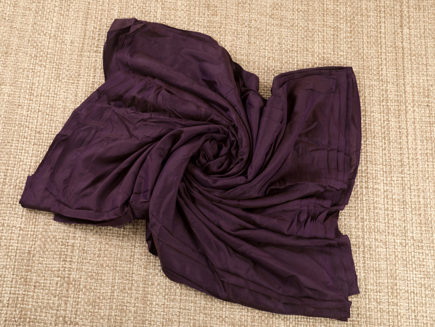 Dark Purple Pure Silk Fabric