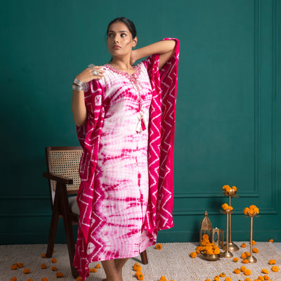 Pink Tie & Die Kaftan