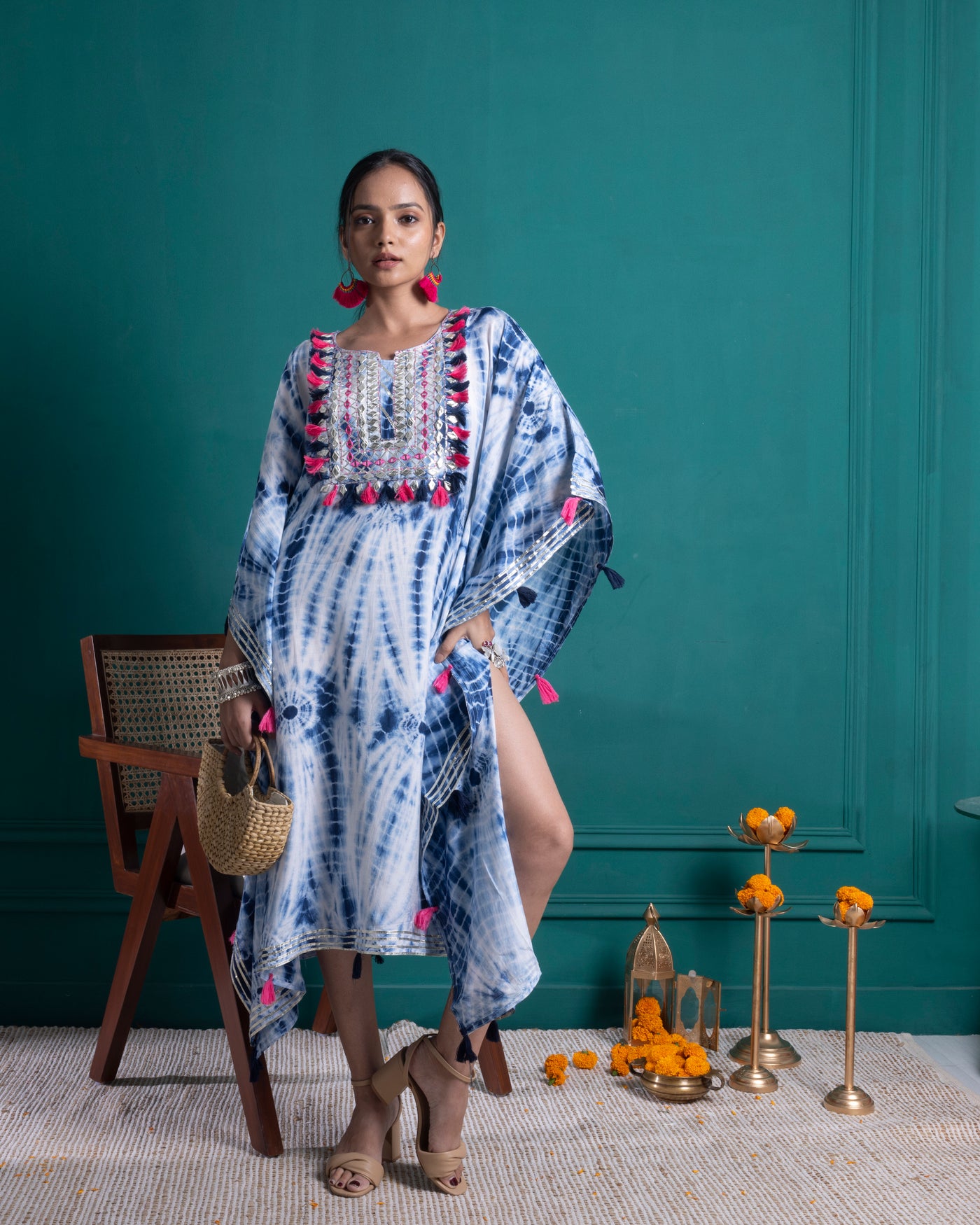 Blue Tie & Die Kaftan